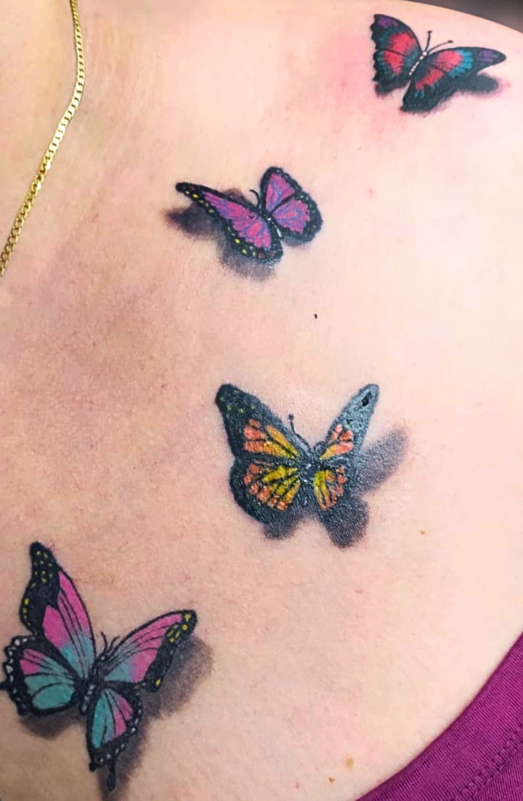 Color Schmetterlinge Tattoo by Another Ink Nürnberg Tattoo Studio